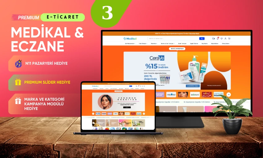 Medikal & Eczane E-Ticaret Konsepti #3